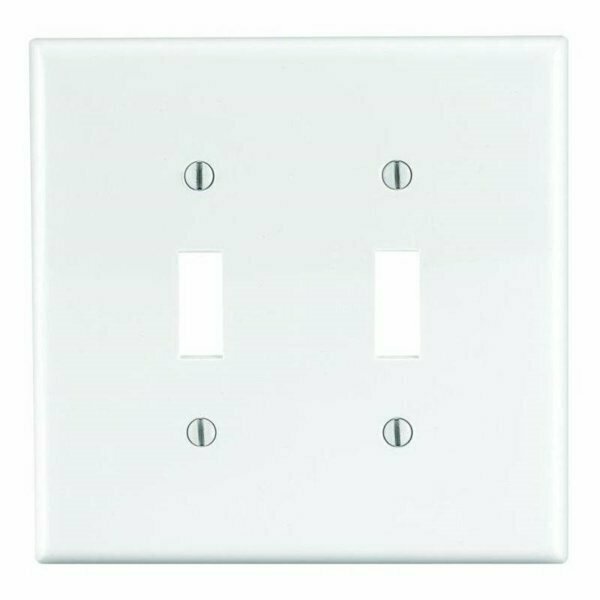 Leviton Wallplate Switch 2G Wht 00PJ2-00W